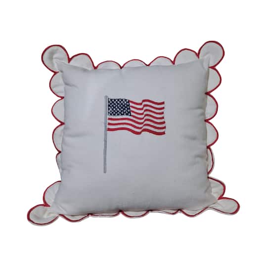14" American Flag Embroidered Pillow by Celebrate It™